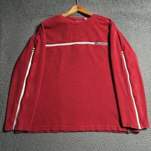 Vintage Point Zero Shirt Mens Large Y2K Grunge Skater Thermal Long Sleeve